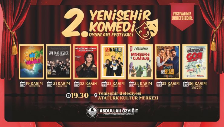 Yenişehir’de 2 Komedi Festivali Yakında Başlayacak